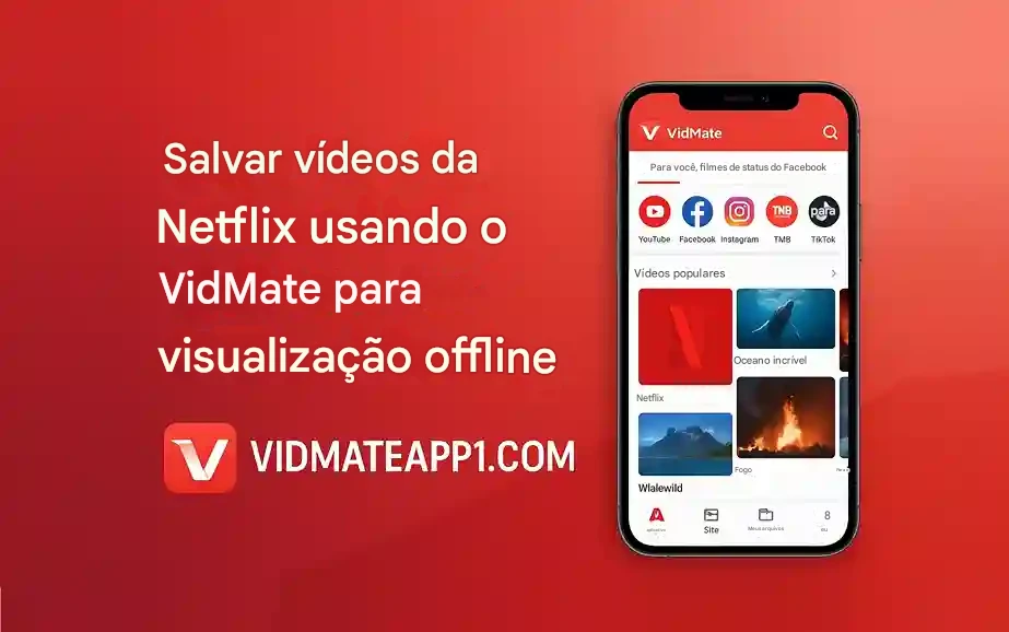 Como salvar vídeos da Netflix usando o VidMate para visualização offline?